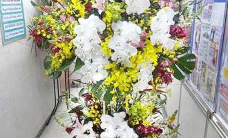 胡蝶蘭入りスタンド花２段東京都