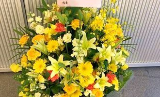 お祝いアレンジメントフラワー東京都江東区