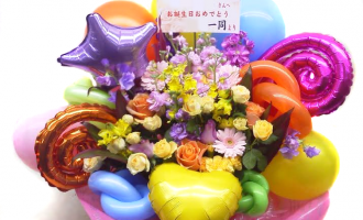 バルーンアレンジメント花、東京都港区へ