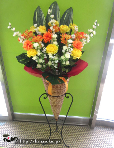 仙台へ造花のスタンド花